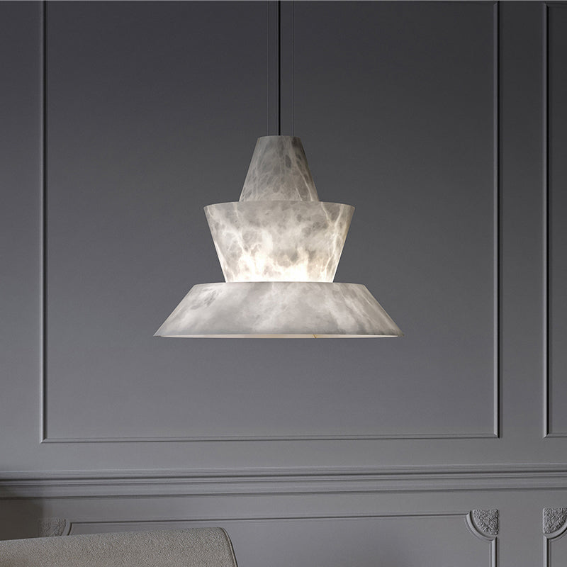 Blus Lighting Brianna Alabaster Dining Table Pendant Light, Designer Pendant Lights