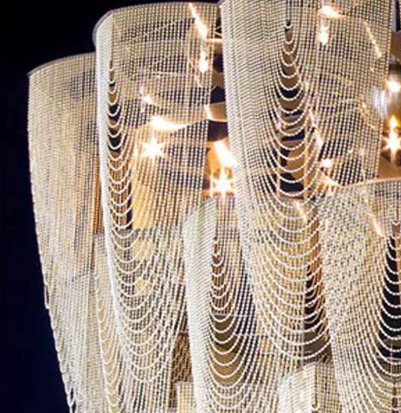 13/19-Light Extra Large Creative Multi-tiered Personalized Tassel Chandelier