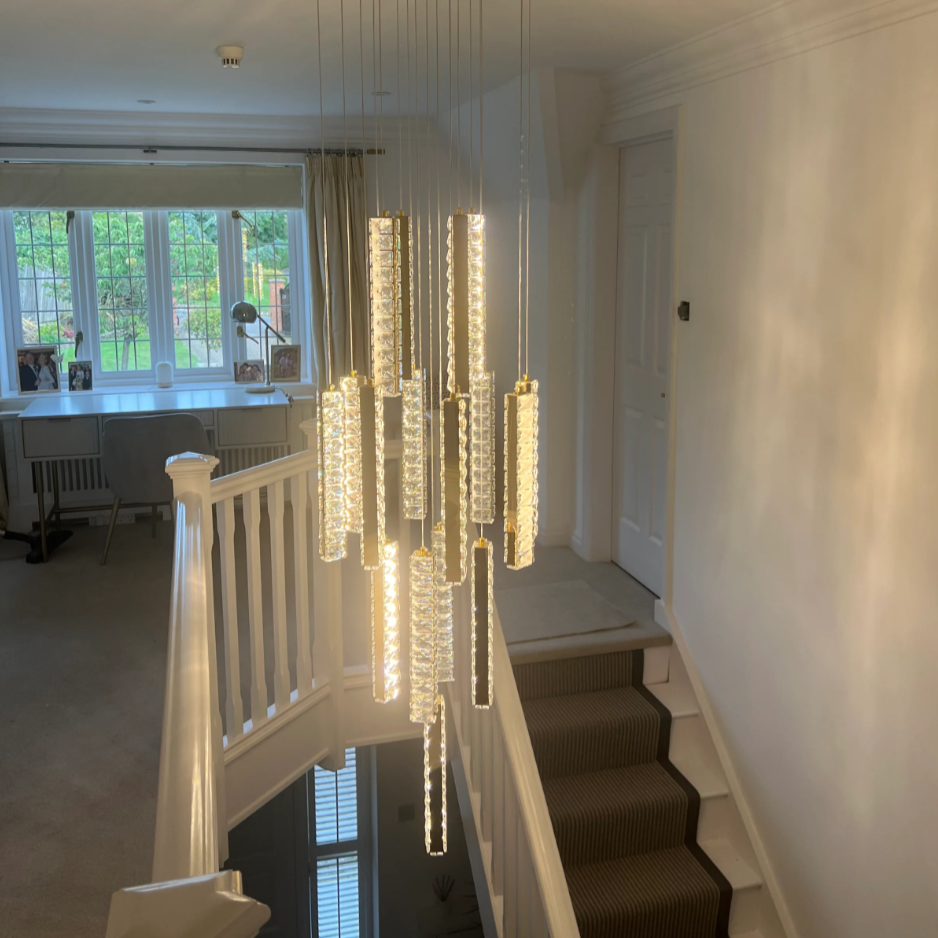 12/15/18/21/24-Light Spiral Crystal Chandelier