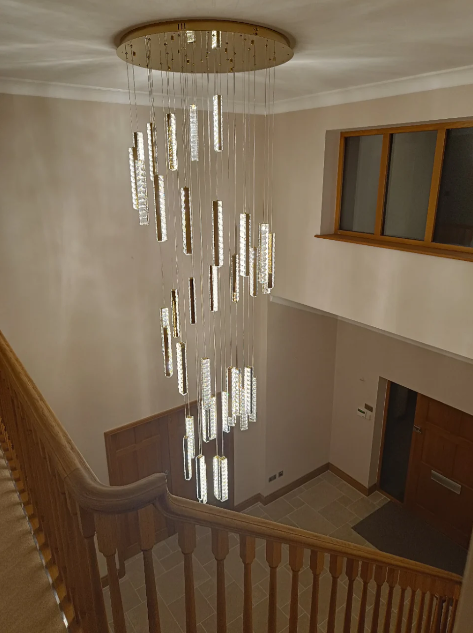 12/15/18/21/24-Light Spiral Crystal Chandelier