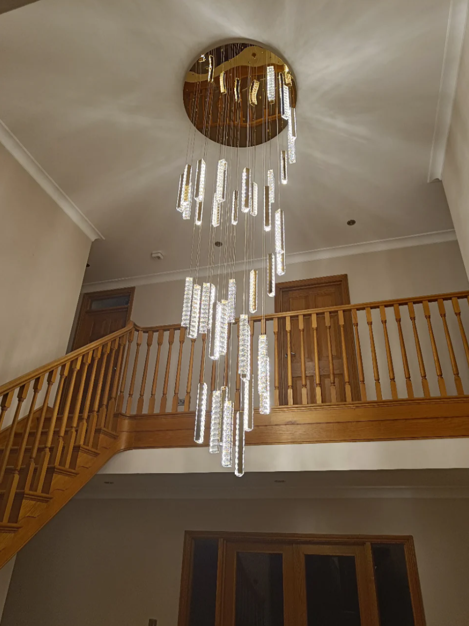 12/15/18/21/24-Light Spiral Crystal Chandelier