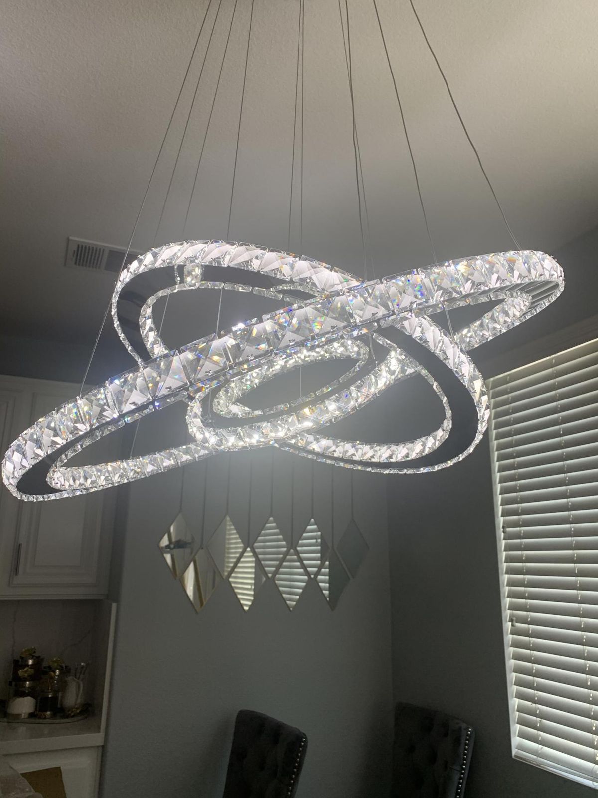 2/3/4/5/6/7-Rings Crystal Chandelier