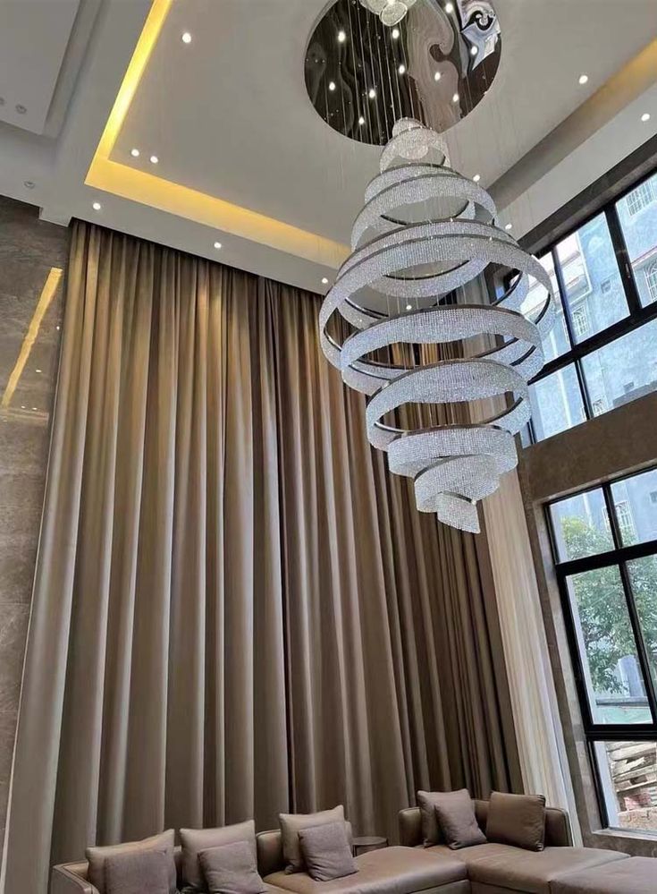 11/17-Ring Extra Large/Long Tassel Chandelier