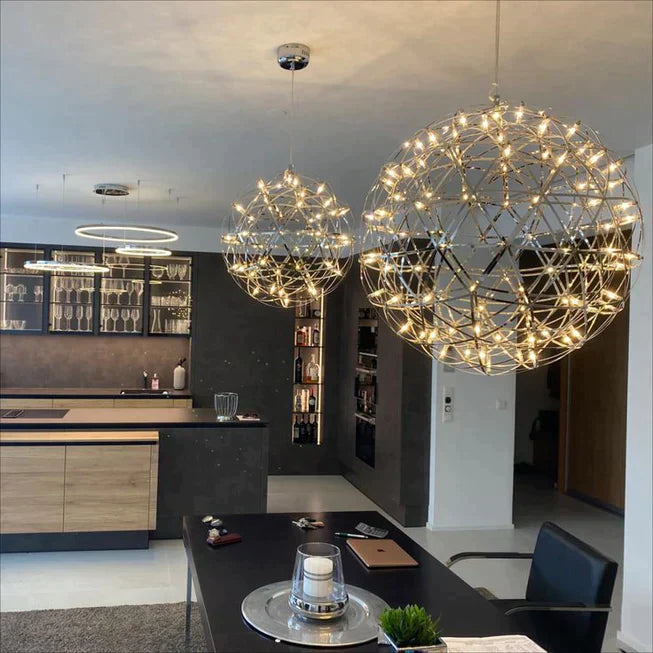 11.8"/15.7"/19.7"/23.6"/31.5"/39.4"/47.2" Round Starry Sky Pendant Chandelier
