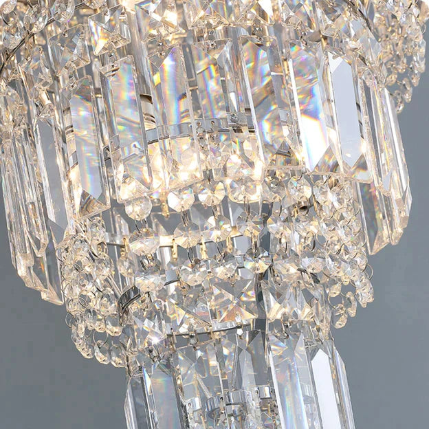 11-Tier Extra Large Crystal Chandelier in Chrome Finish