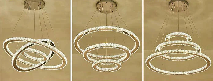 2/3/4/5/6/7-Rings Crystal Chandelier
