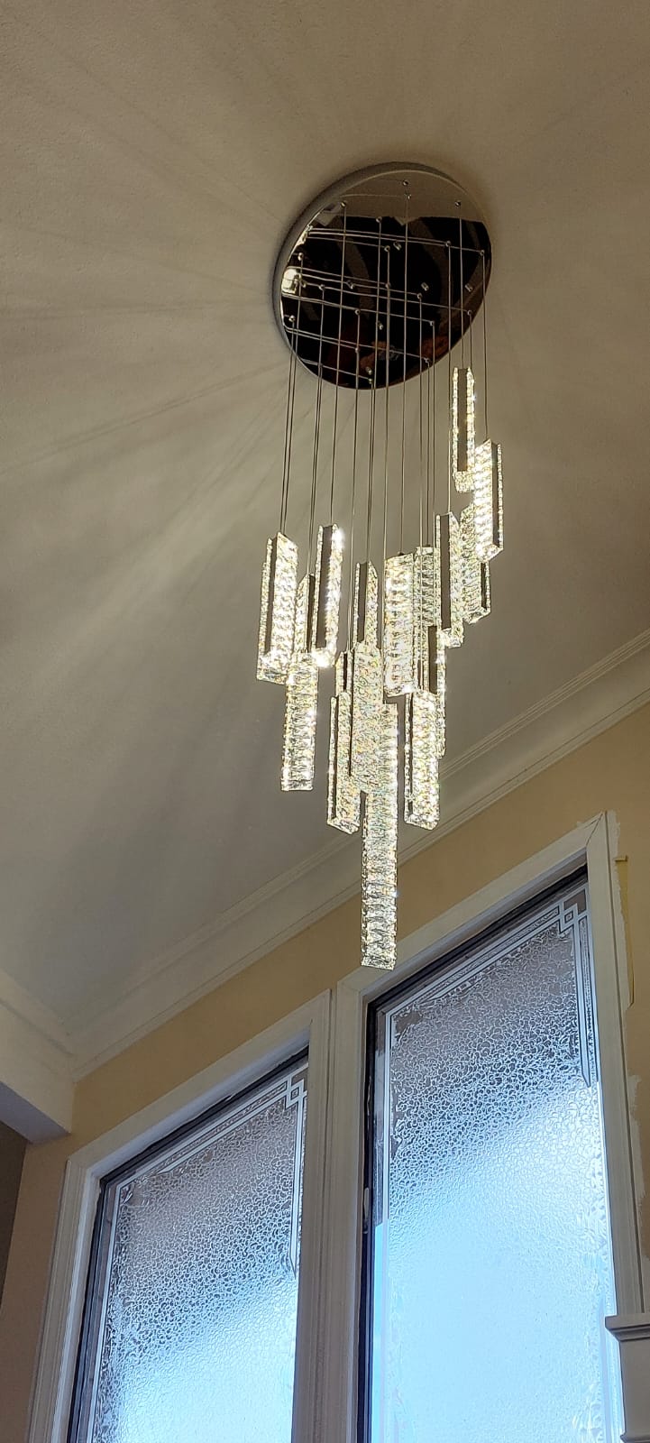 12/15/18/21/24-Light Spiral Crystal Chandelier