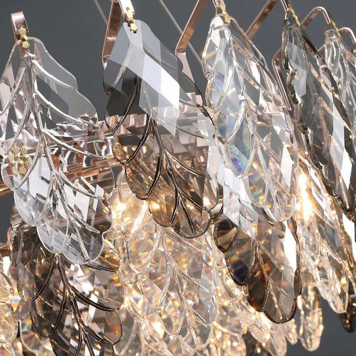 Blus Lighting Serene Leaf Ring Chandelier 32"