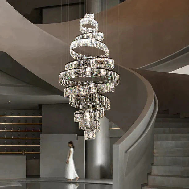 11/17-Ring Extra Large/Long Tassel Chandelier