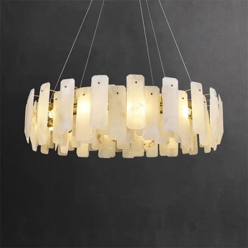 Blus Lighting Moira Alabaster Round Chandelier