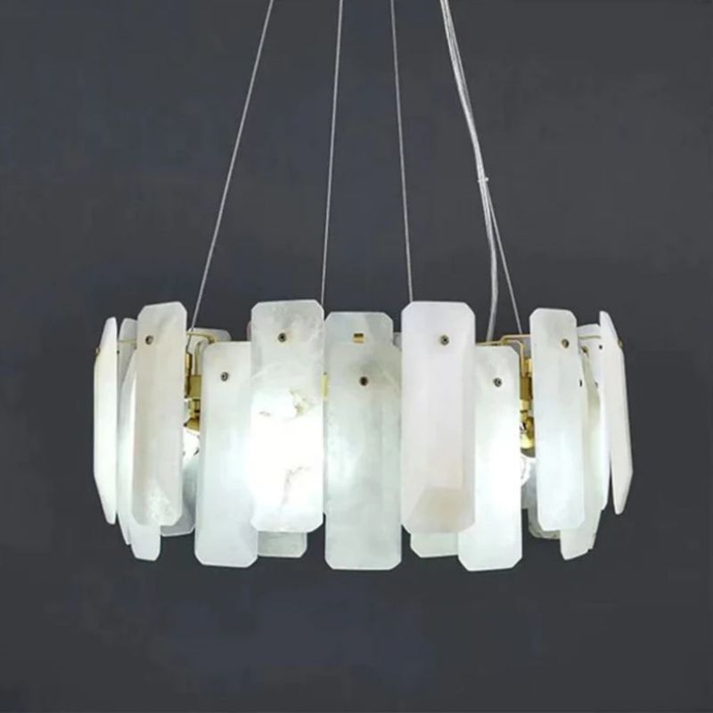 Blus Lighting Moira Alabaster Round Chandelier