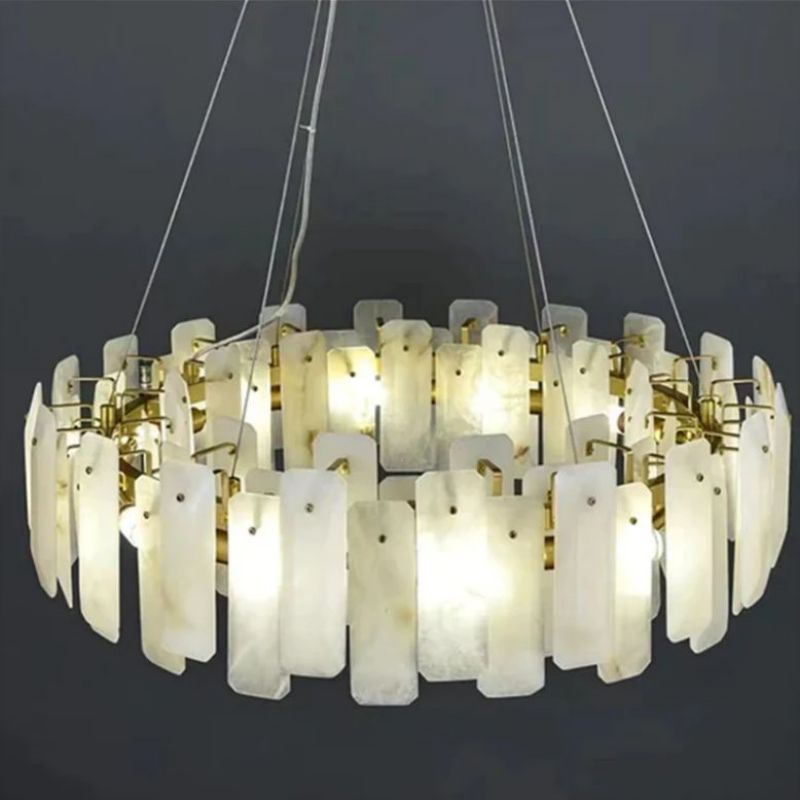 Blus Lighting Moira Alabaster Round Chandelier