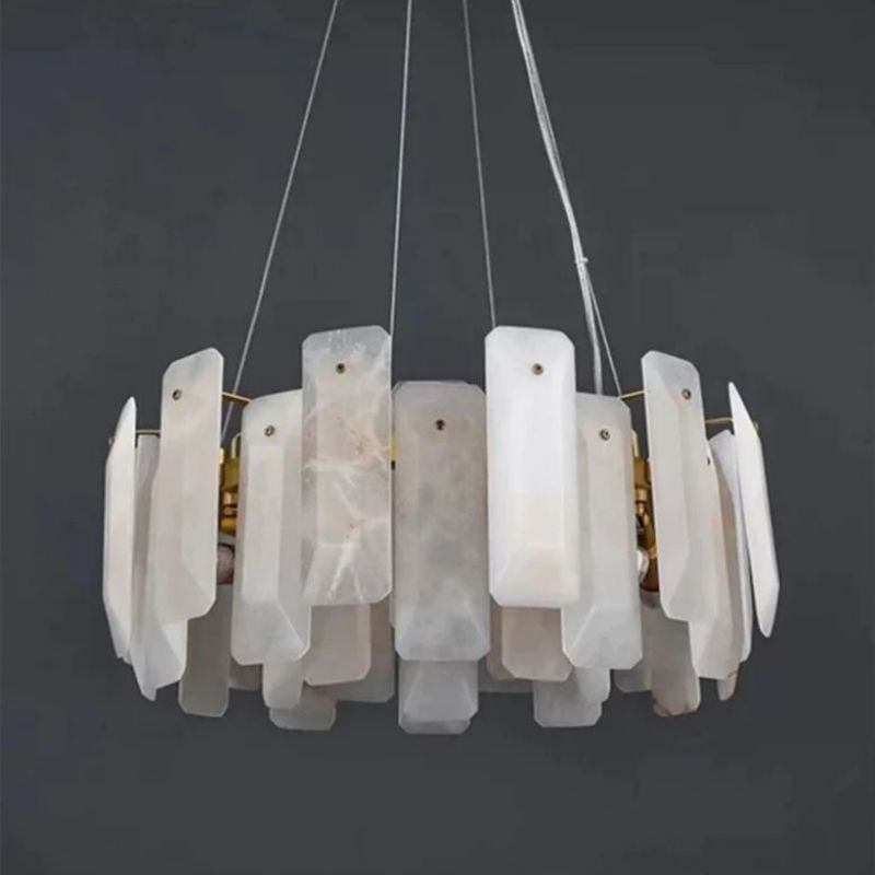 Blus Lighting Moira Alabaster Round Chandelier