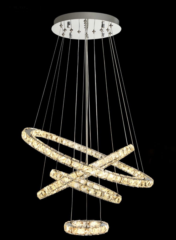 2022 New Oversized Modern Gold Multi-layered Ring Ceiling Crystal Chandelier For High Ceiling Living Room/ Dining Room/Foyer
