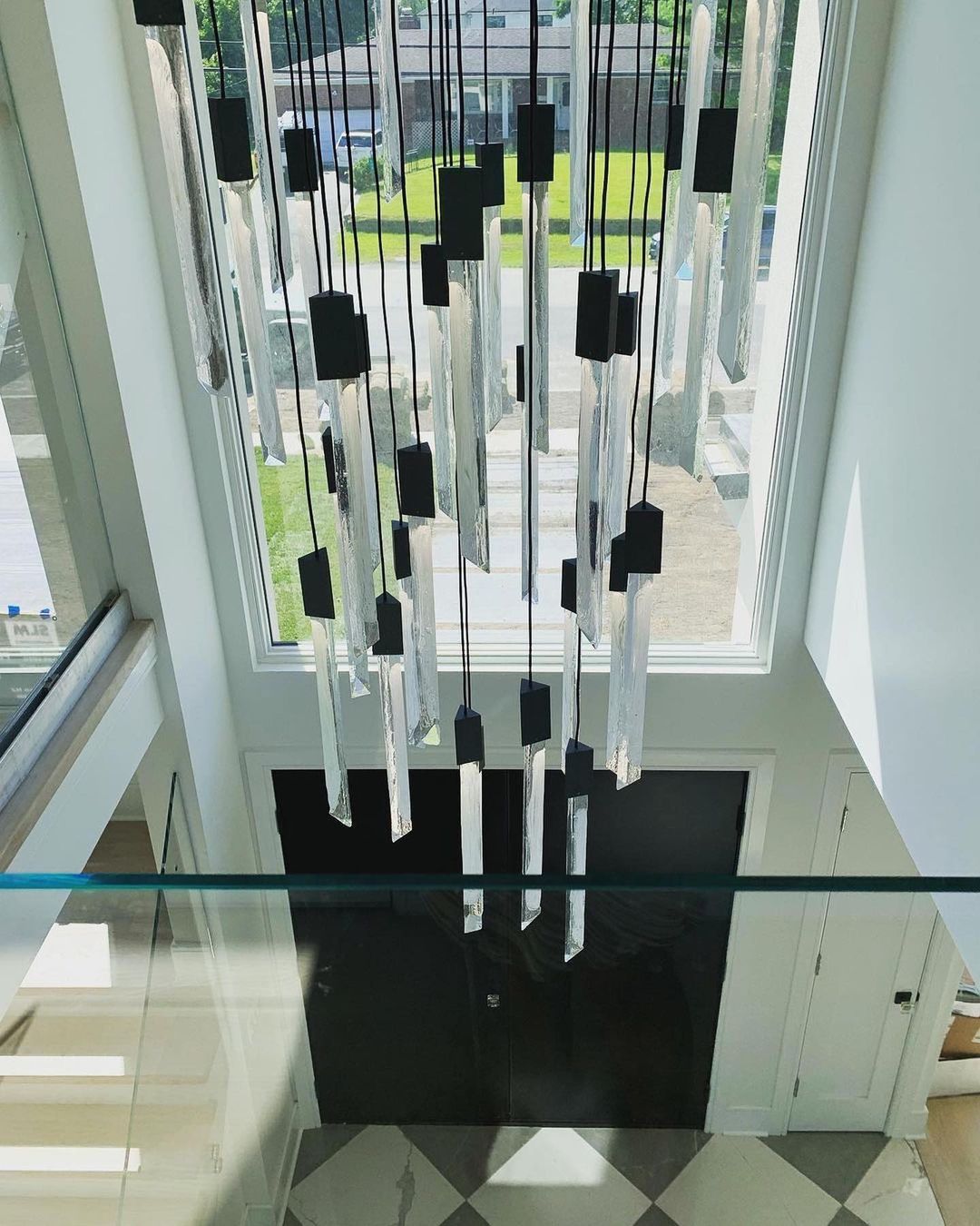 10/15/17/Custom-Light Black Crystal Rods Chandelier