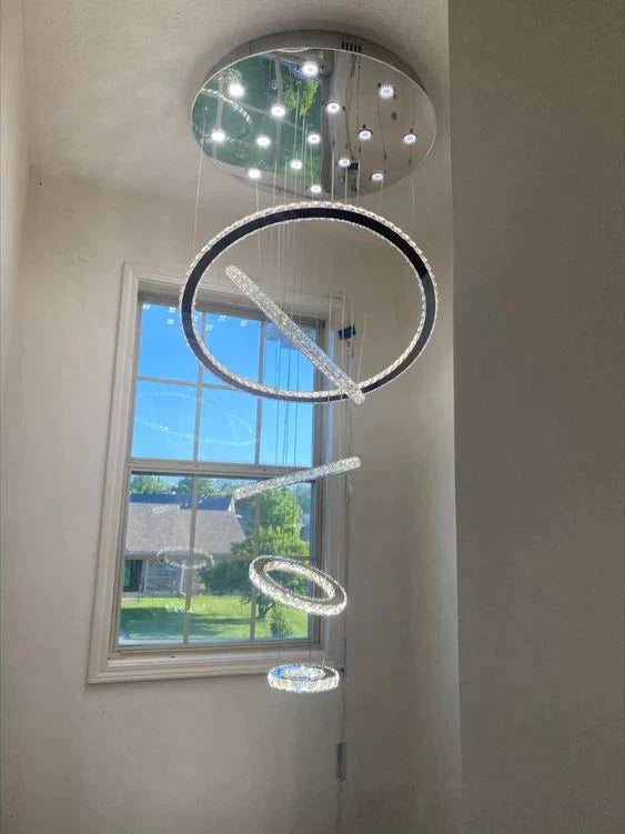 2/3/4/5/6/7-Rings Crystal Chandelier