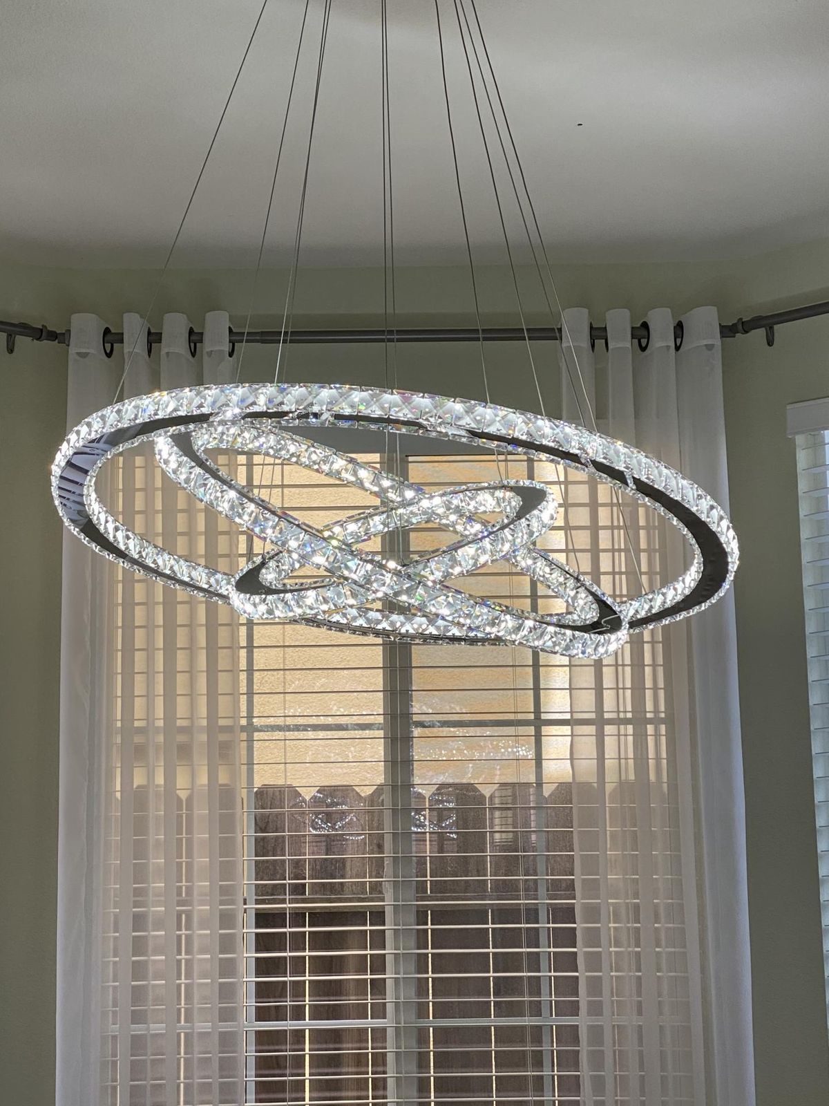 2/3/4/5/6/7-Rings Crystal Chandelier