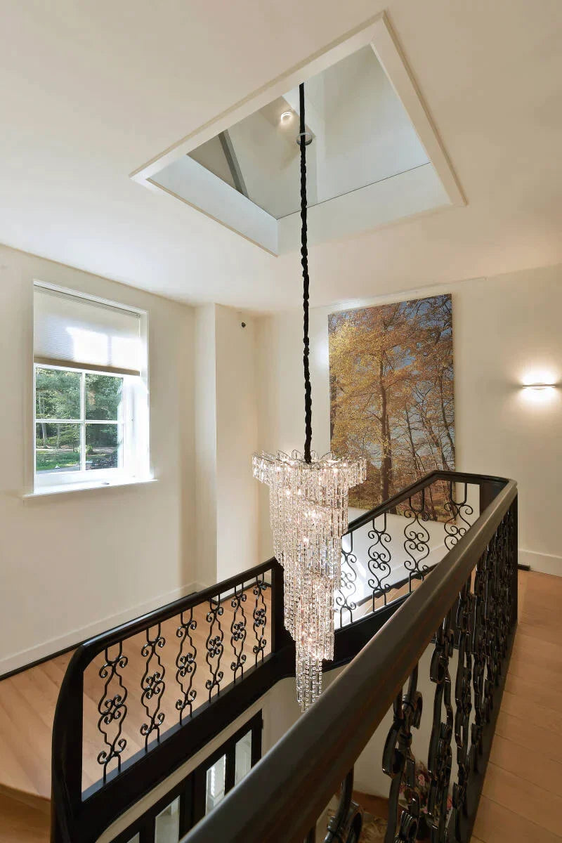 13/24/30-Light Luxury Style Rotating Crystal Chandelier