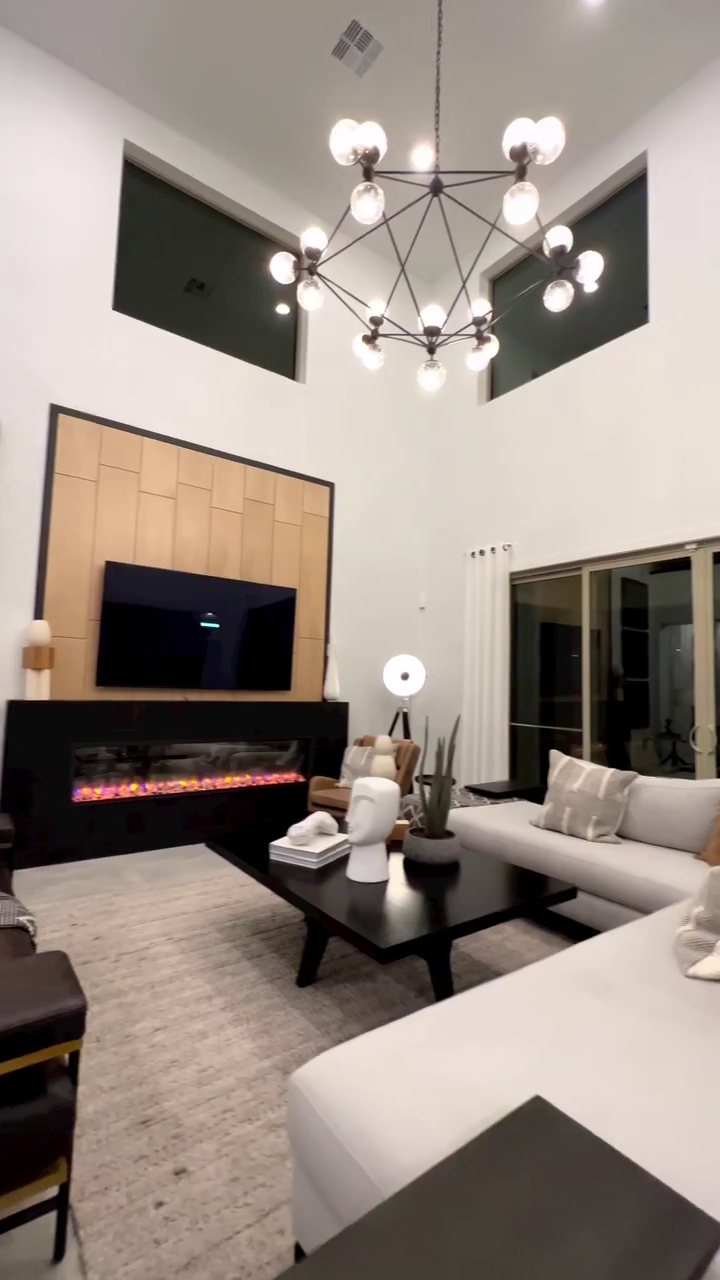10/15/21-Light Black Diamond Industrial Glass Chandelier