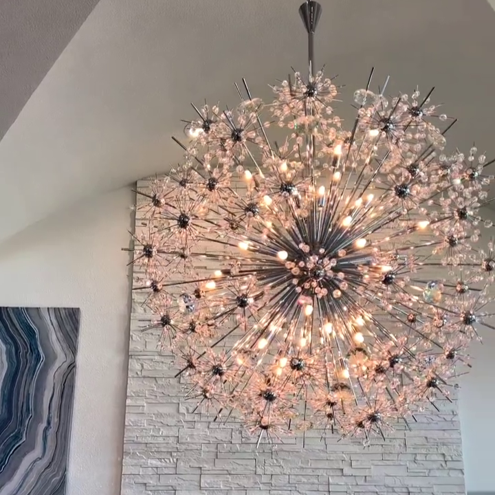 11/18/40-Light Starfire Ball Crystal Chandelier