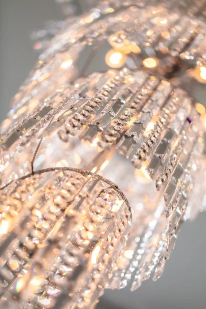 13/24/30-Light Luxury Style Rotating Crystal Chandelier