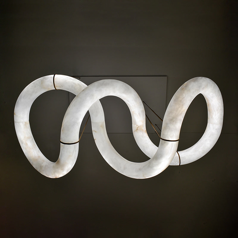 Blus Lighting Scarlett Designer Alabaster Pendant Light, Modern Inspired Chandelier
