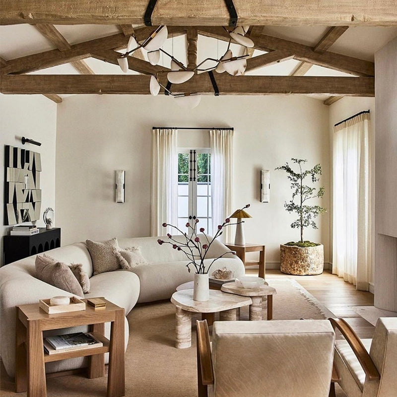 Blus Lighting Selena Alabaster Chandelier, Luxury Modern Chandelier for Living Room