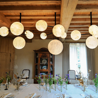 Blus Lighting Lola Modern Artistic Alabaster Pendant Light, Unique Chandelier Designs
