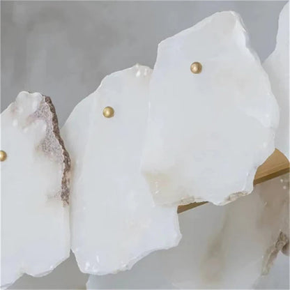 Blushlighting Alabaster Modern Snowflake Linear Chandelier