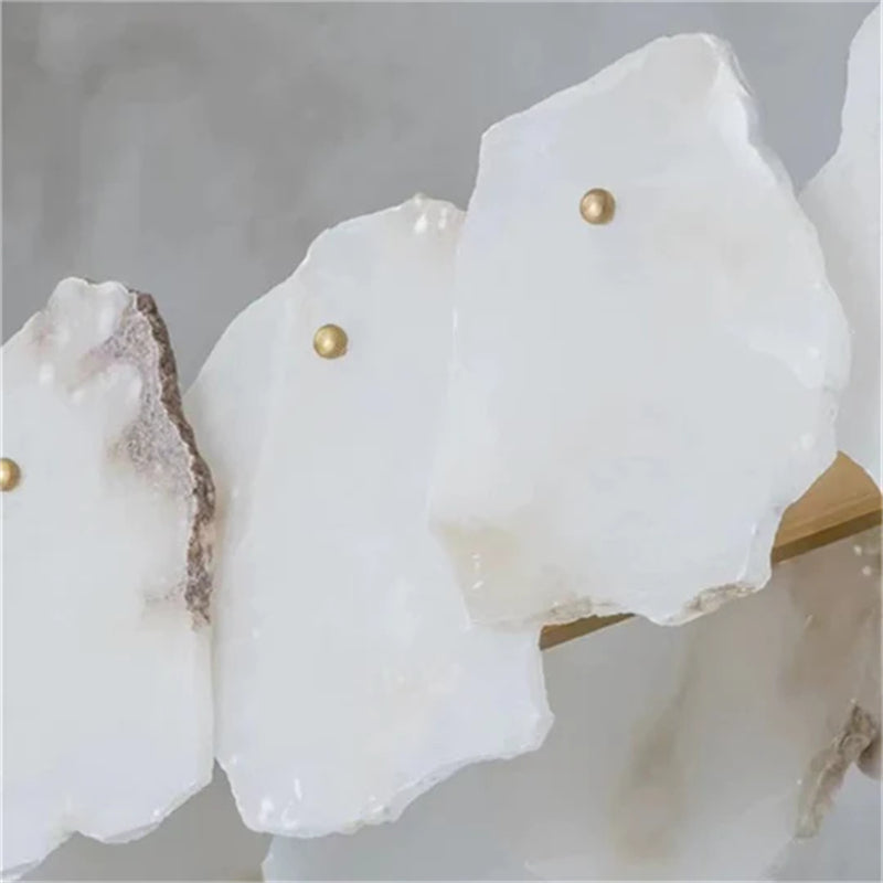 Blushlighting Alabaster Modern Snowflake Linear Chandelier