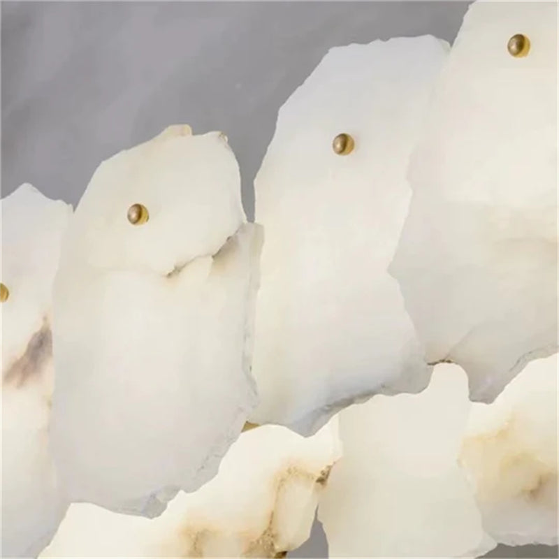 Blushlighting Alabaster Modern Snowflake Linear Chandelier