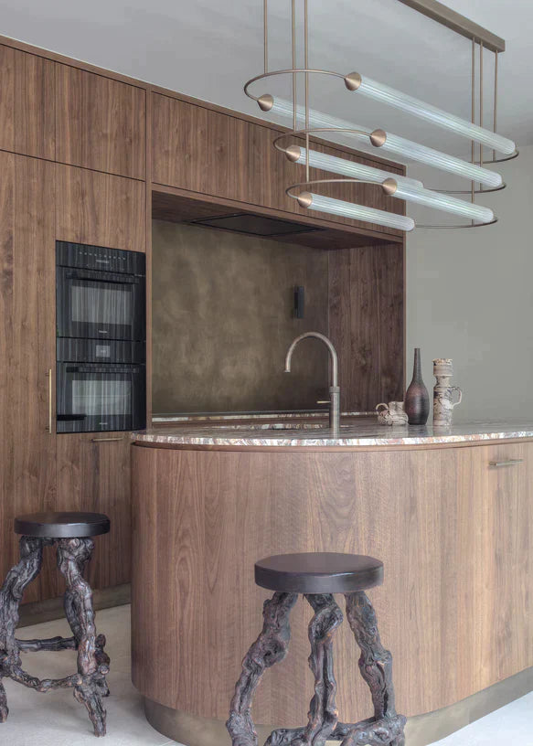1/3-Layer Brass Ellipse Horizontal Extra Large LED Chandelier