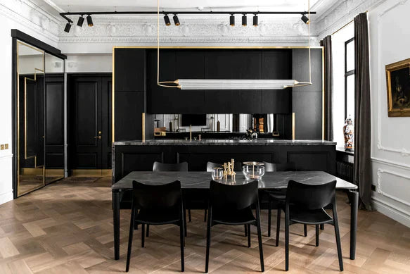 1/3-Layer Brass Ellipse Horizontal Extra Large LED Chandelier