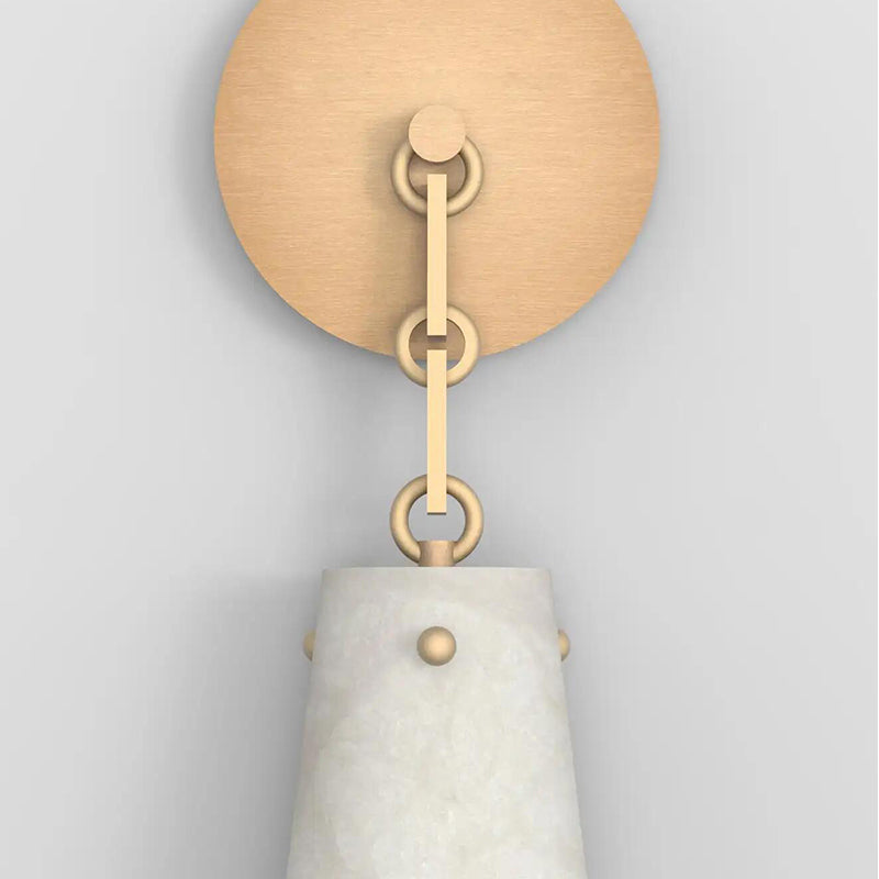 Contemporary Alabaster Wall Sconce For Kitchen Island, Bedroom