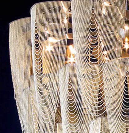 13/19-Light Extra Large Creative Multi-tiered Personalized Tassel Chandelier