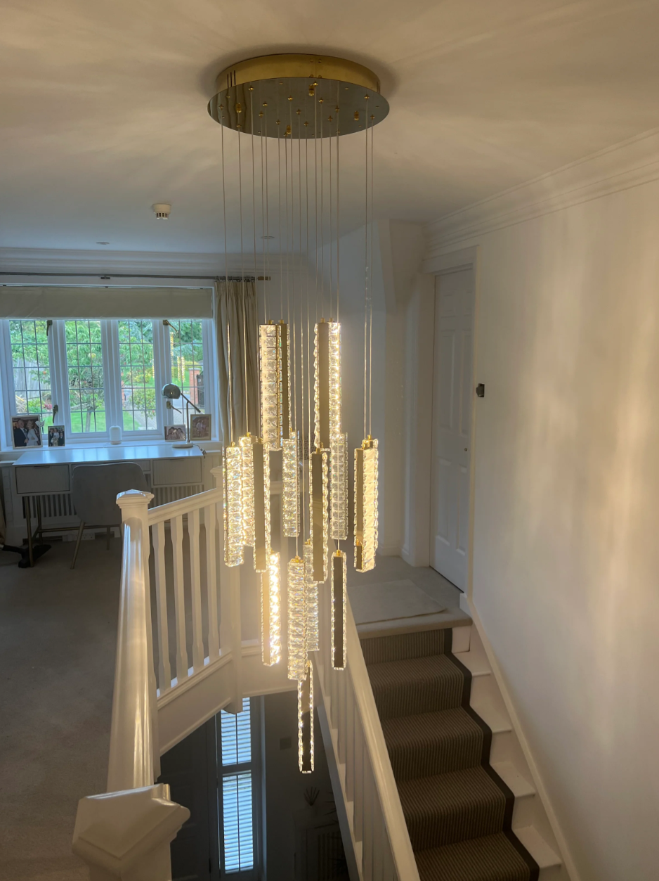 12/15/18/21/24-Light Spiral Crystal Chandelier