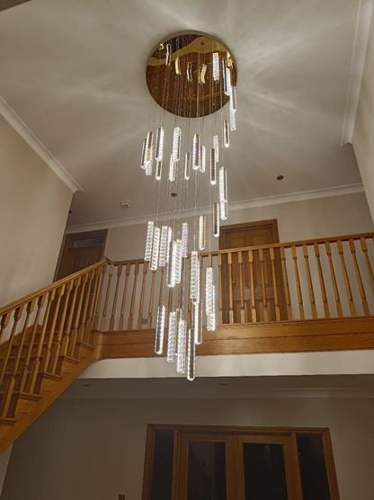 12/15/18/21/24-Light Spiral Crystal Chandelier