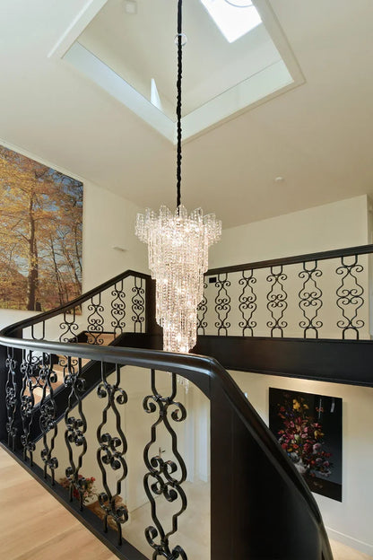 13/24/30-Light Luxury Style Rotating Crystal Chandelier