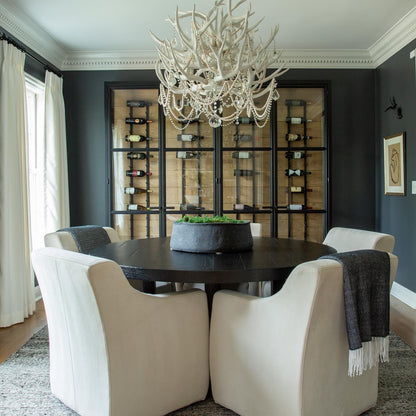 2-Tier Pure White Antler Chandelier