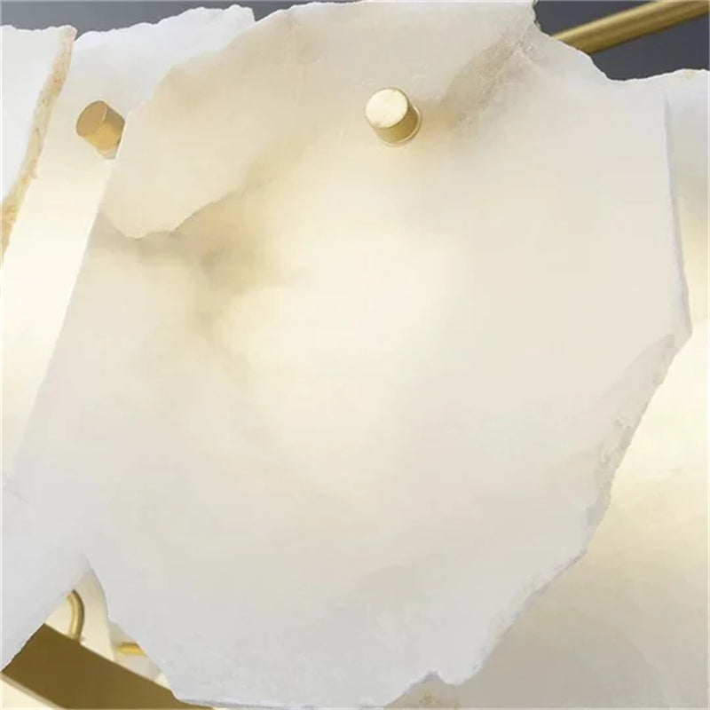 Blushlighting Alabaster Modern Snowflake Linear Chandelier