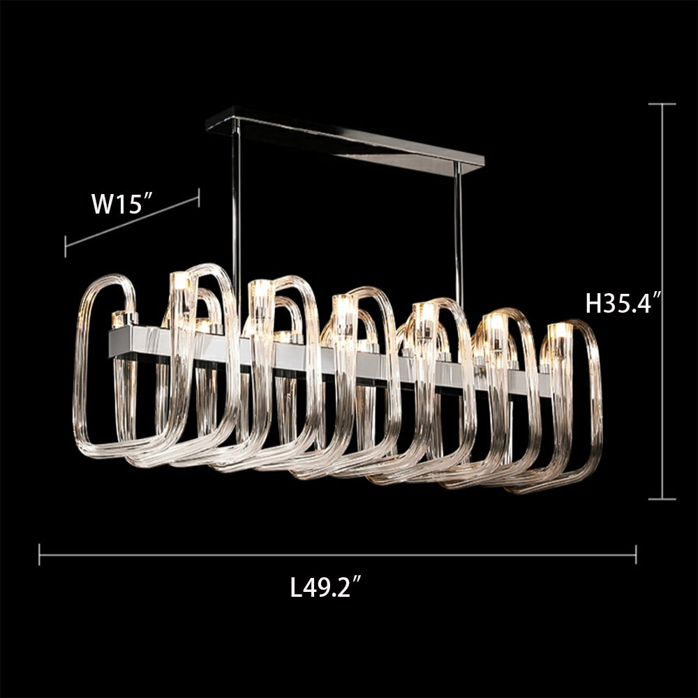 2023 Fashion 12/ 16/ 32 Lights Glass Chandelier Classic Candle Style Ceiling Light Fixture For Living/ Dining Room Decoration