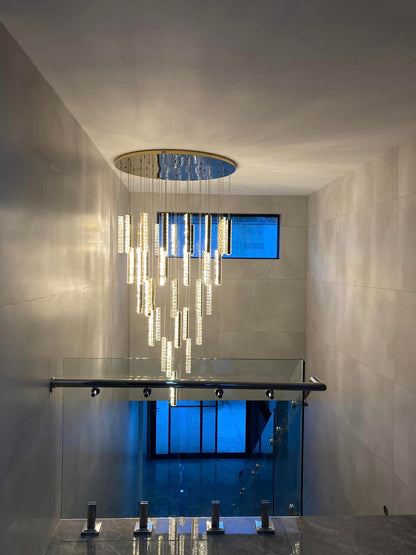 12/15/18/21/24-Light Spiral Crystal Chandelier