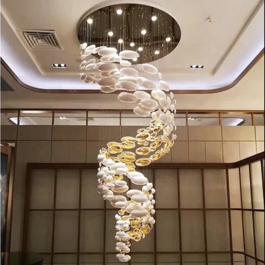 3-Color Spiral Egg Chandelier