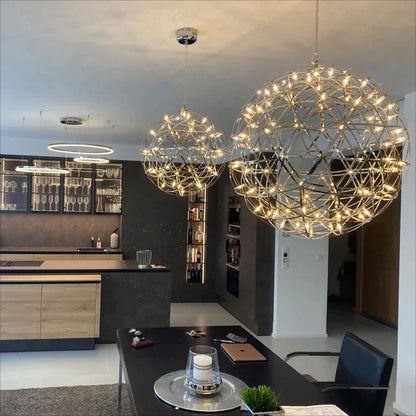 11.8"/15.7"/19.7"/23.6"/31.5"/39.4"/47.2" Round Starry Sky Pendant Chandelier