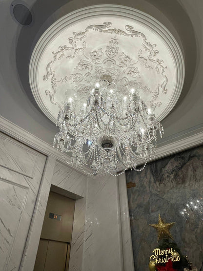 12/30-Light Candle Light Crystal Chandelier