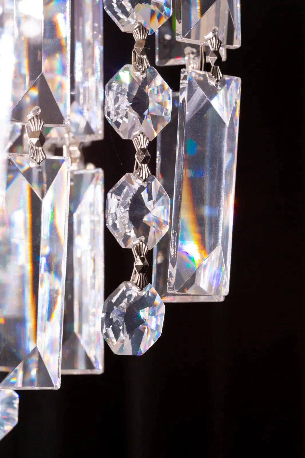 13/24/30-Light Luxury Style Rotating Crystal Chandelier