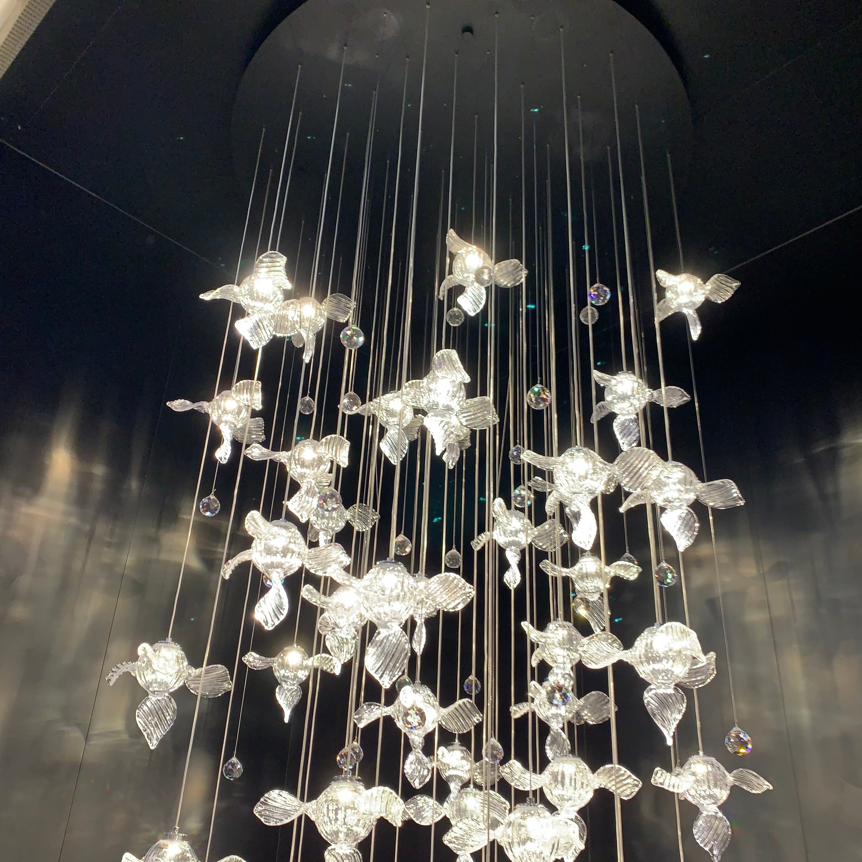 2023 New Art Design Propeller-like Crystal Chandelier for Staircase/Villa/Foyer/High-ceiling Space