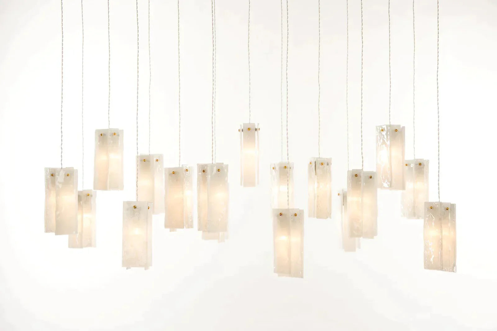 1/25/60/84-Light Colorful Rectangle Cluster Glass Tile Pendant/Chandelier