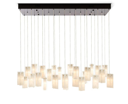 1/25/60/84-Light Colorful Rectangle Cluster Glass Tile Pendant/Chandelier