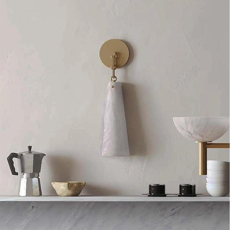 Contemporary Alabaster Wall Sconce For Kitchen Island, Bedroom